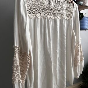 Joie Cream Lace Detail Blouse